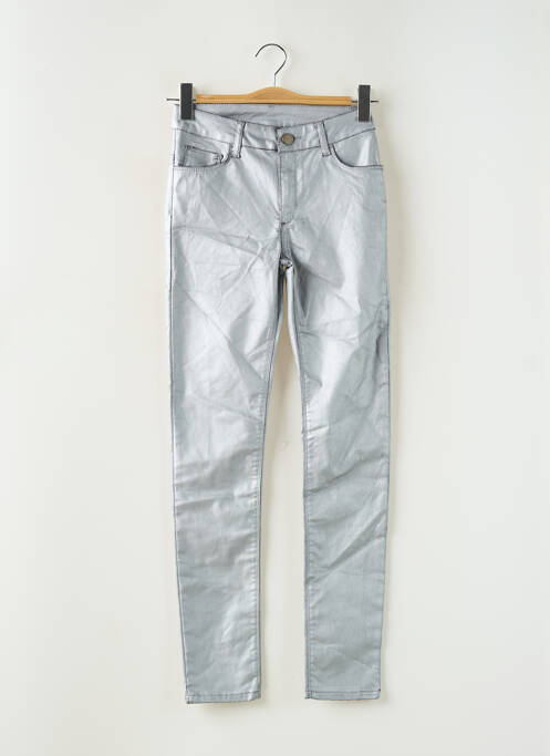 Jeans coupe slim argent LITTLE FORTUNE pour femme