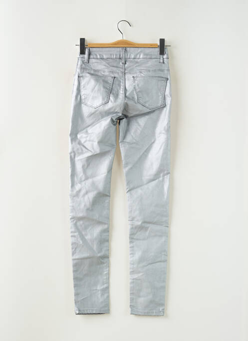 Jeans coupe slim argent LITTLE FORTUNE pour femme