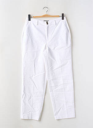 Pantalon droit stretch taille normale blanc DEUX. BY ELINE DE MUNCK femme