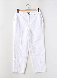 Pantalon droit stretch taille normale blanc DEUX. BY ELINE DE MUNCK femme