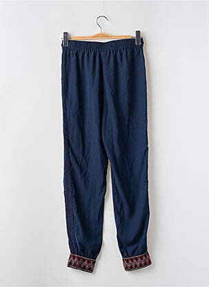 Pantalon droit tissage crêpe taille normale bleu DESIGUAL femme