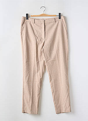 Pantalon droit stretch taille normale beige MNG femme