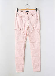 Pantalon cargo poches taille normale rose PIECES femme