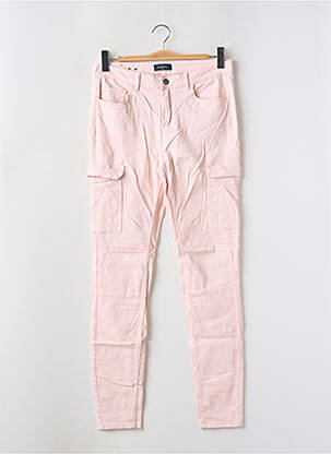 Pantalon cargo poches taille normale rose PIECES femme