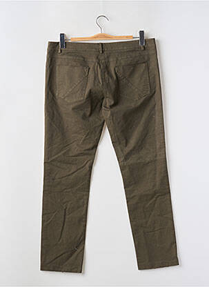 Pantalon slim tissage popeline taille normale vert IMPREVU femme