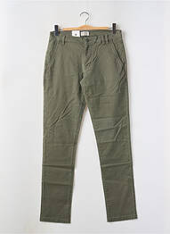 Pantalon chino tissage popeline taille normale vert SHINE ORIGINAL femme