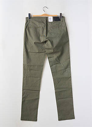 Pantalon chino tissage popeline taille normale vert SHINE ORIGINAL femme