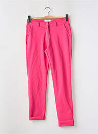 Pantalon 7/8 stretch taille normale rose BELLITA femme