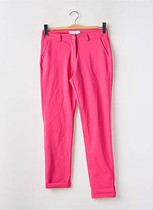 Pantalon 7/8 stretch taille normale rose BELLITA femme