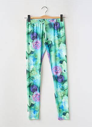 Legging effet matière satinée taille normale vert PIECES femme