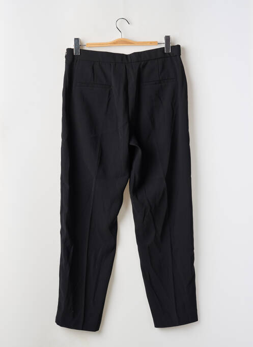 Pantalon droit tissage crêpe taille normale noir MANGO femme