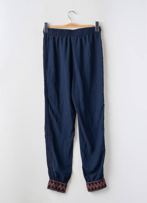 Pantalon droit taille élastique taille normale bleu DESIGUAL femme