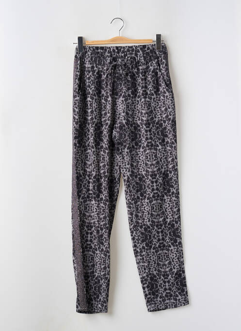 Pantalon droit tissage crêpe taille haute gris ANNA SCOTT femme