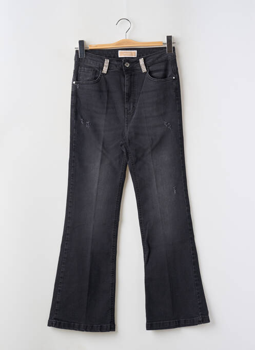 Jean coupe flare taille haute taille haute noir KOCCA femme