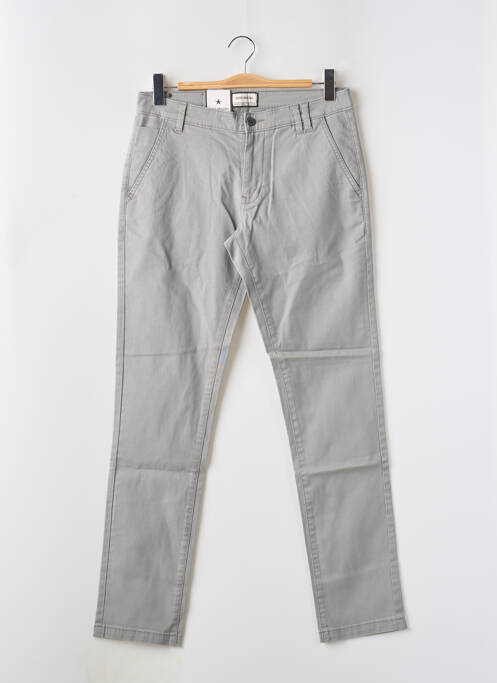 Pantalon chino tissage popeline taille normale gris SHINE ORIGINAL femme