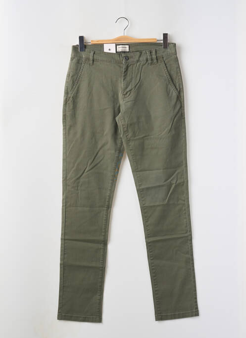 Pantalon chino tissage popeline taille normale vert SHINE ORIGINAL femme