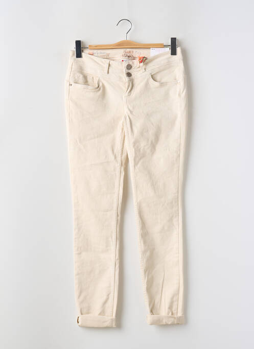 Jeans coupe slim beige STREET ONE pour femme