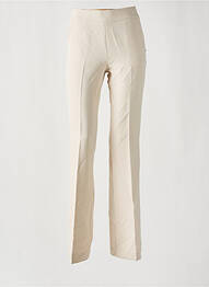 Pantalon flare stretch taille haute beige KOCCA femme