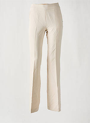 Pantalon flare stretch taille haute beige KOCCA femme