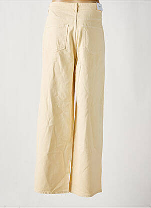 Jeans coupe large stretch taille haute beige VILA femme
