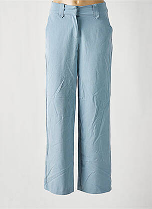 Pantalon large coupe fluide taille haute bleu VILA femme