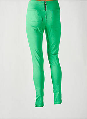 Pantalon slim taille haute taille haute vert PIECES femme