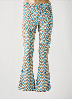 Pantalon flare stretch taille haute bleu AMELIE & AMELIE femme