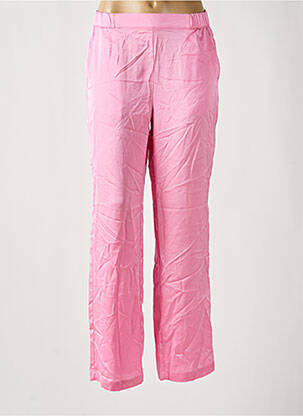 Pantalon large coupe fluide taille haute rose VERO MODA femme