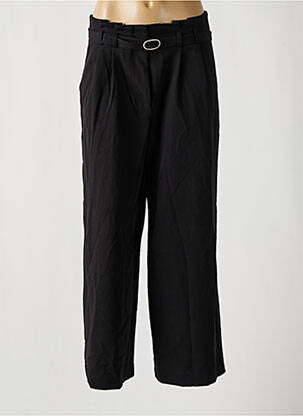 Pantalon large taille à pinces taille haute noir ONLY femme