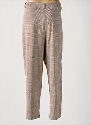 Pantalon droit stretch taille haute beige TOM TAILOR femme