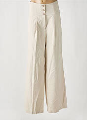 Pantalon large beige MORGAN pour femme seconde vue