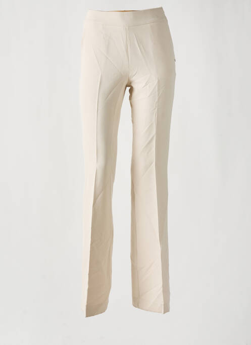Pantalon flare stretch taille haute beige KOCCA femme