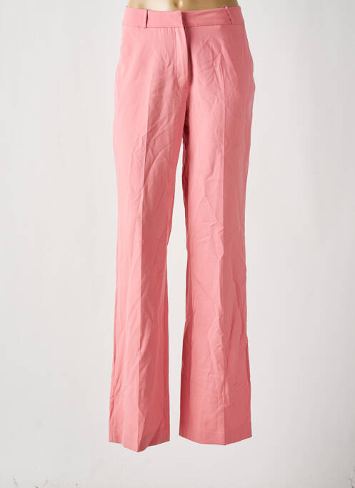 Pantalon large taille à pinces taille haute rose DEUX. BY ELINE DE MUNCK femme
