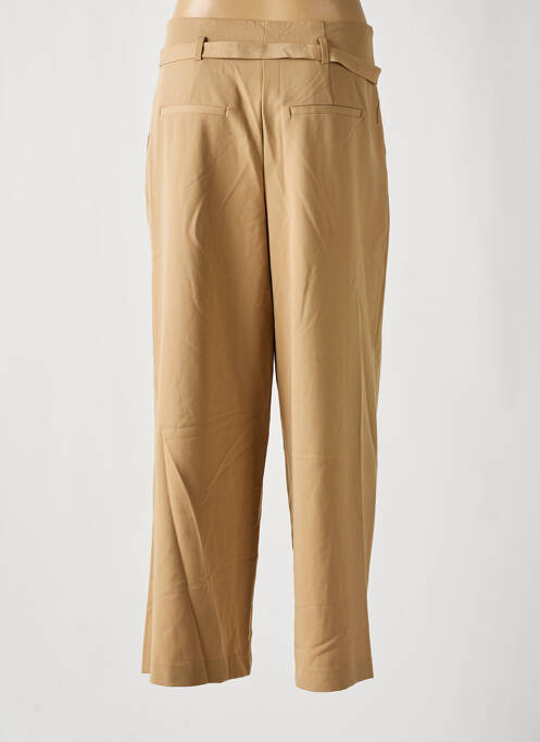 Pantalon large taille à pinces taille haute beige ONLY femme