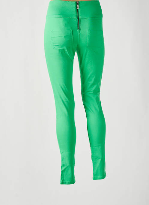 Pantalon slim vert PIECES pour femme