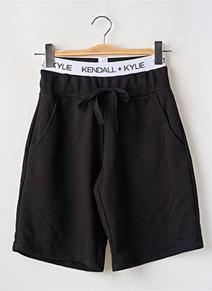 Bermuda taille élastique taille haute noir KENDALL + KYLIE femme