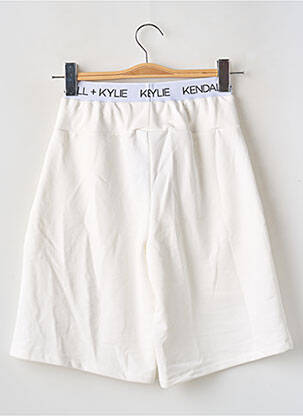 Bermuda taille élastique taille haute blanc KENDALL + KYLIE femme