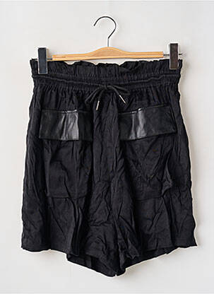 Short coupe fluide taille haute noir NÜ femme