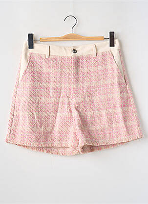 Short taille à pinces taille haute rose GUESS femme