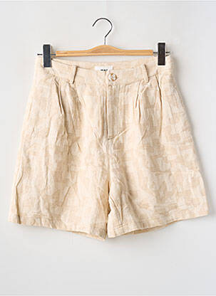 Short taille à pinces taille haute beige OBJECT femme