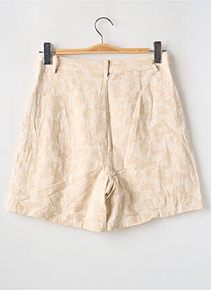 Short taille à pinces taille haute beige OBJECT femme