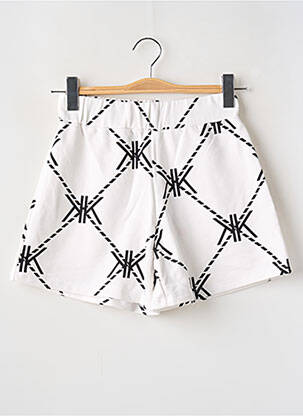 Short coupe droite taille haute blanc KENDALL + KYLIE femme