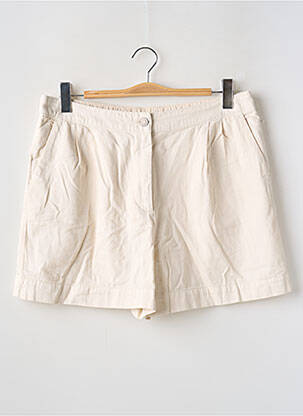 Short taille à pinces taille haute beige MANGO femme