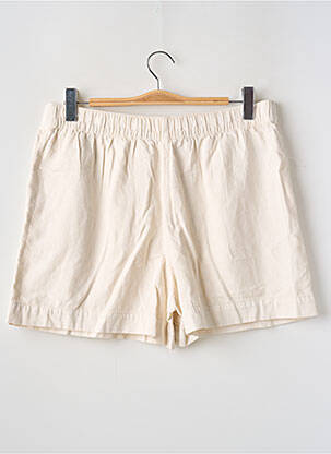 Short taille à pinces taille haute beige MANGO femme
