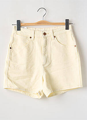 Short tissage denim taille haute jaune WRANGLER femme