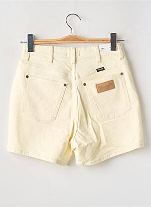 Short tissage denim taille haute jaune WRANGLER femme