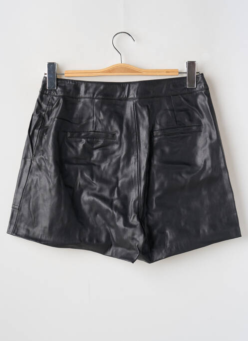 Short tissage simili-cuir taille haute noir ONLY femme