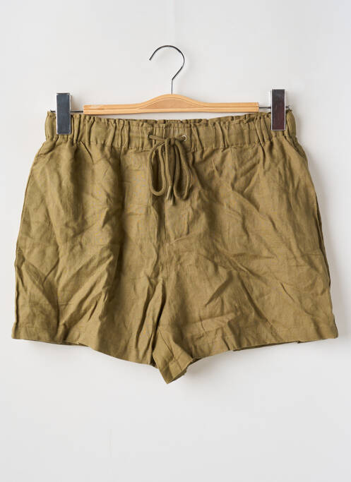 Short taille élastique taille haute vert MANGO femme