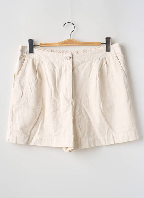 Short taille à pinces taille haute beige MANGO femme