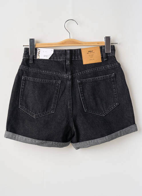 Short tissage denim taille haute noir ONLY femme